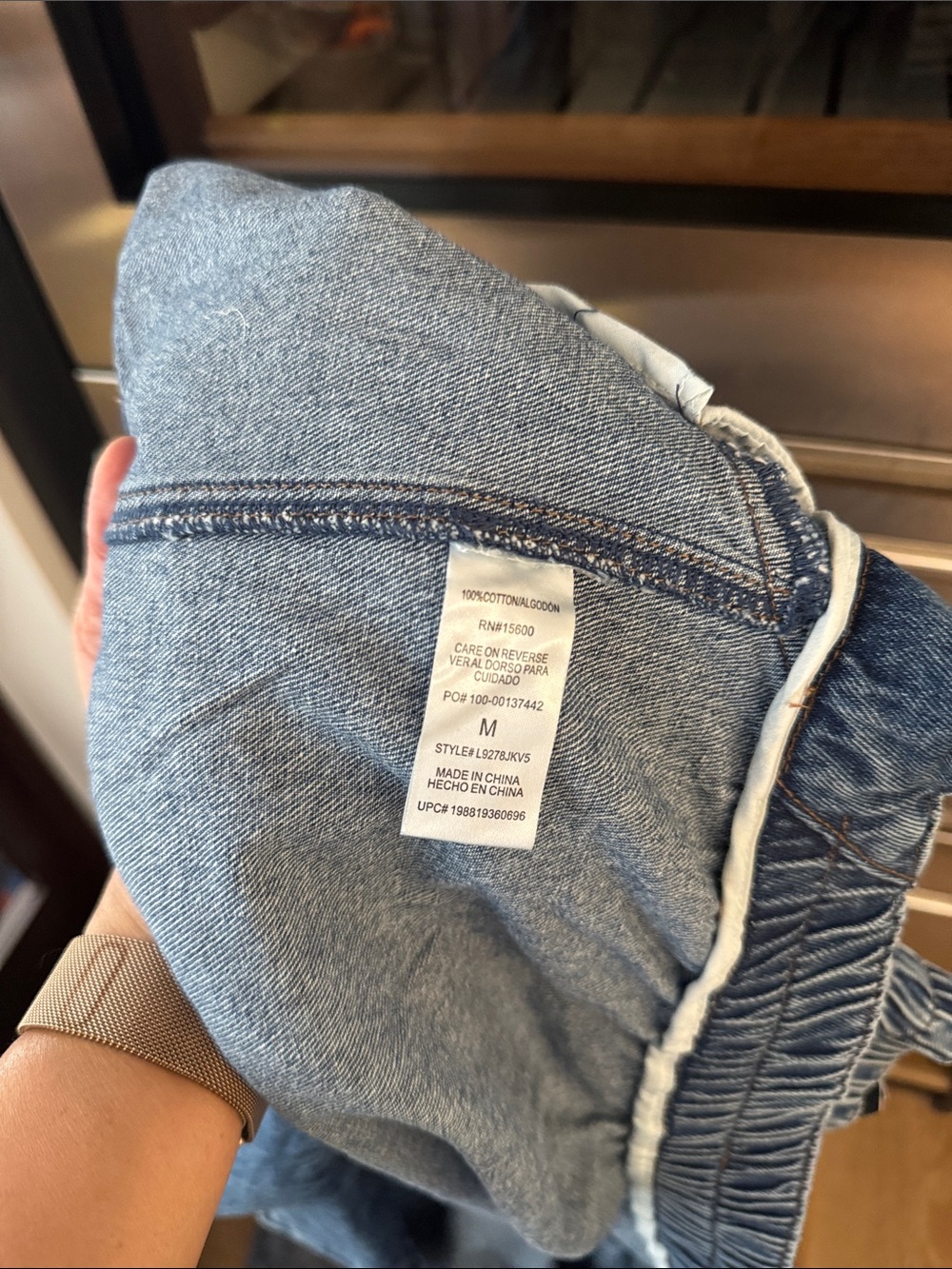 Wit & Wisdom Denim Bomber Jacket Mid Blue Size M NWT - Picture 7 of 7